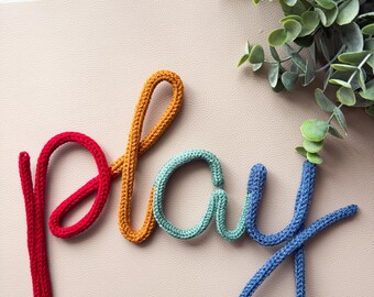 Playroom Sign: Multicolored Nursery Wall Decor