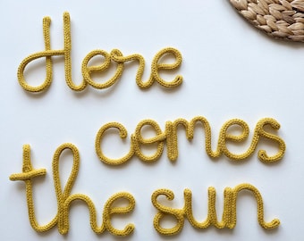 Custom Wire Knitted Name Sign: Nursery & Kids Room Decor