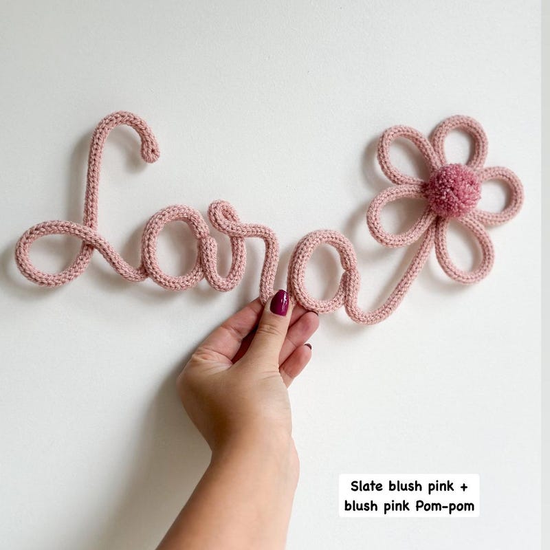 Knitted Wire Word Art Etsy
