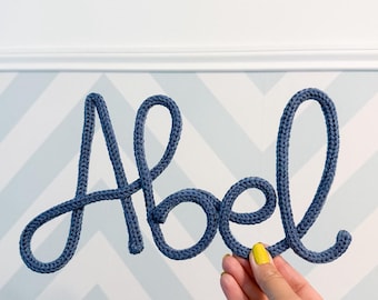 Personalized Knitted Name Sign: Custom Nursery Decor