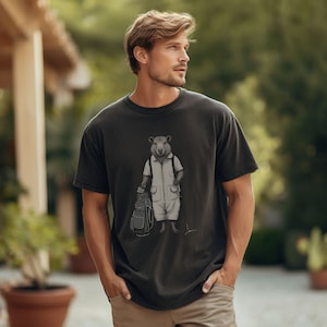 Capybara Golf Caddie Tshirt Oddly Specific Shirt Funny Capybara Vintage Graphic Tee Unisex Comfort Colors 1717