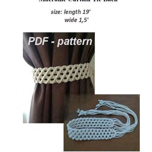 PDF instructions Curtain TieBacks. Curtain Tieback.Decorative macrame. Window Accessories