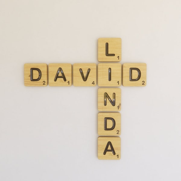 Giant wooden scrabble letters personalized gift