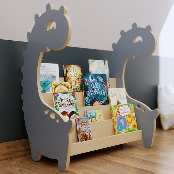 Bibliothèque Dino Enfant meuble inspiré Montessori Dinosaure