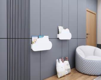 Cloud wall bookcase for children (1 piece)