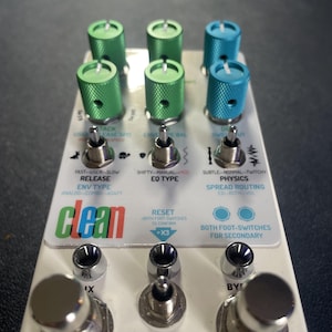Overlay for chase bliss CLEAN Pedal (pedal not included) - to show secondary Functions.