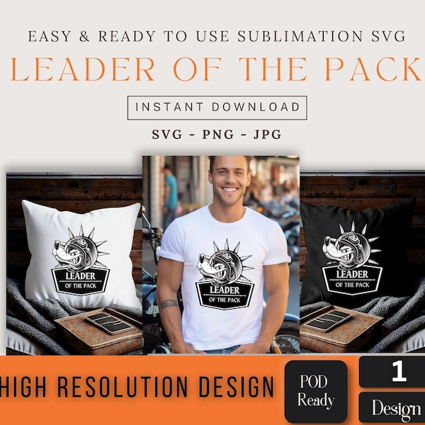 Leader of the Pack Skull SVG - Badass Design for Rebel Souls!