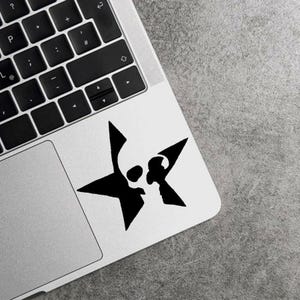 Skull Star Sticker | Star Skull Sticker | Skull Sticker | Skull Laptop Decal | Star Sticker | Skull Decal | Skull Motorcycle Decal |