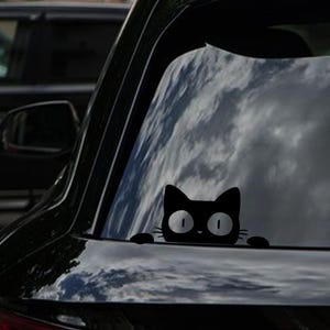 Cat Decal Cat Peeker Cat Car Decor Cat Car Sticker Cat Lover Sticker  Cat Car Decal Cute Cat Bumper Sticker Peeking Cat Car Sticker