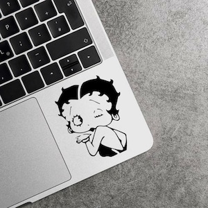 Betty Boop Laptop Sticker , Betty Boop Car Decal , Vintage Doll Car Sticker , Betty Boop Motorcycle Decal , Girly Sticker , Cute Car Decal