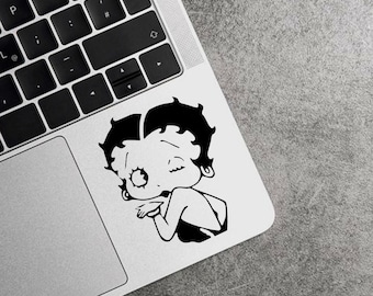 Betty Boop Laptop Sticker , Betty Boop Car Decal , Vintage Doll Car Sticker , Betty Boop Motorcycle Decal , Girly Sticker , Cute Car Decal