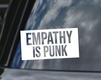 Sticker Empathy Is Punk Sticker anarchie pour voiture ou autocollant de gobelet Sticker militantisme anti-bombe pour bouteille d'eau