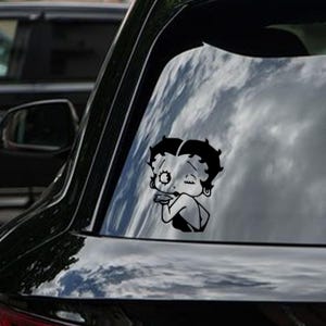 Betty Boop Car Sticker Betty Boop Car Decal Vintage Doll Car Sticker Betty Boop Motorcycle Decal Cute Girly Car Decals Betty Boop Laptop