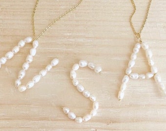 Pearl Initial Necklace