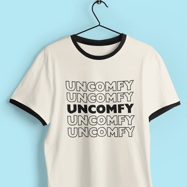 Love is Blind Uncomfy Unisex Cotton Ringer T-Shirt, Uncomfy Shirt, Love is Blind Shirt