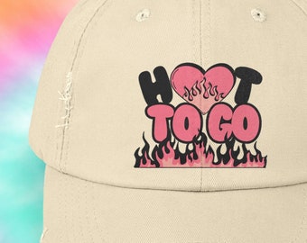 Hot To Go Distressed Cap, Hot To Go Cap, Queer Pop Fan Hat, Midwest Princess hat