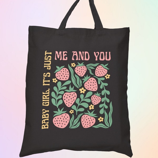 Baby Girl It's Just Me and You Cotton Canvas Tote Bag, Eternal Sunshine Tote Bag, We Can't Be Friends Tote Bag