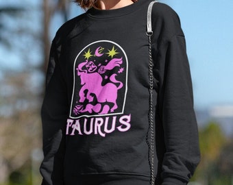 Taurus Unisex Heavy Blend™ Crewneck Sweatshirt, Taurus Zodiac Sign Sweater, Taurus Birthday Sweater, Taurus Sweater