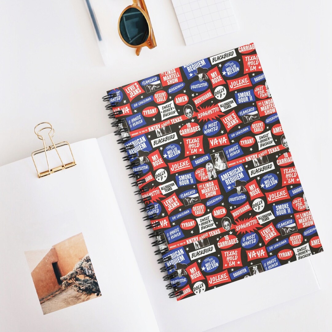 Beyonce Cowboy Carter Tracklist Pattern Spiral Notebook Ruled Line ...
