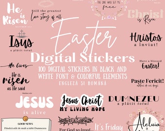 Christian Easter Digital Stickers for Instagram, Ressurection Story Stickers,  Bible, Quotes Story Stickers, IG, Goodnotes, Verses