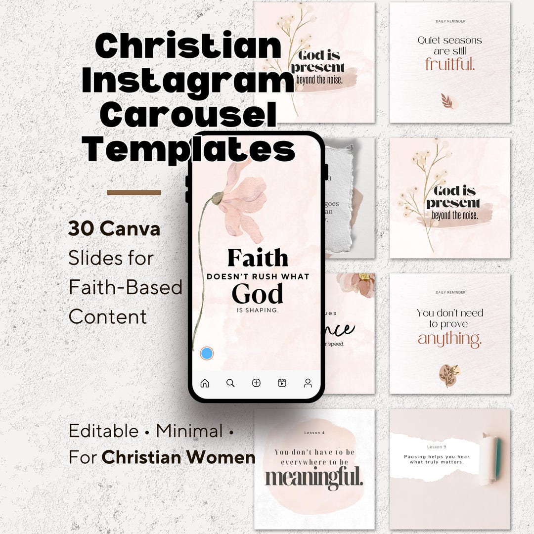 Christian Instagram Carousel Templates | Canva Faith Posts (digital ...