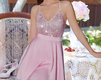 Glitter Sequin Mini Vestidos Women|  Sleeveless Backless Dress | Party Dress | Christmas Dress|  Suspenders Lady Dress.