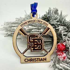 Custom Sports School Club Christmas Holiday Ornament