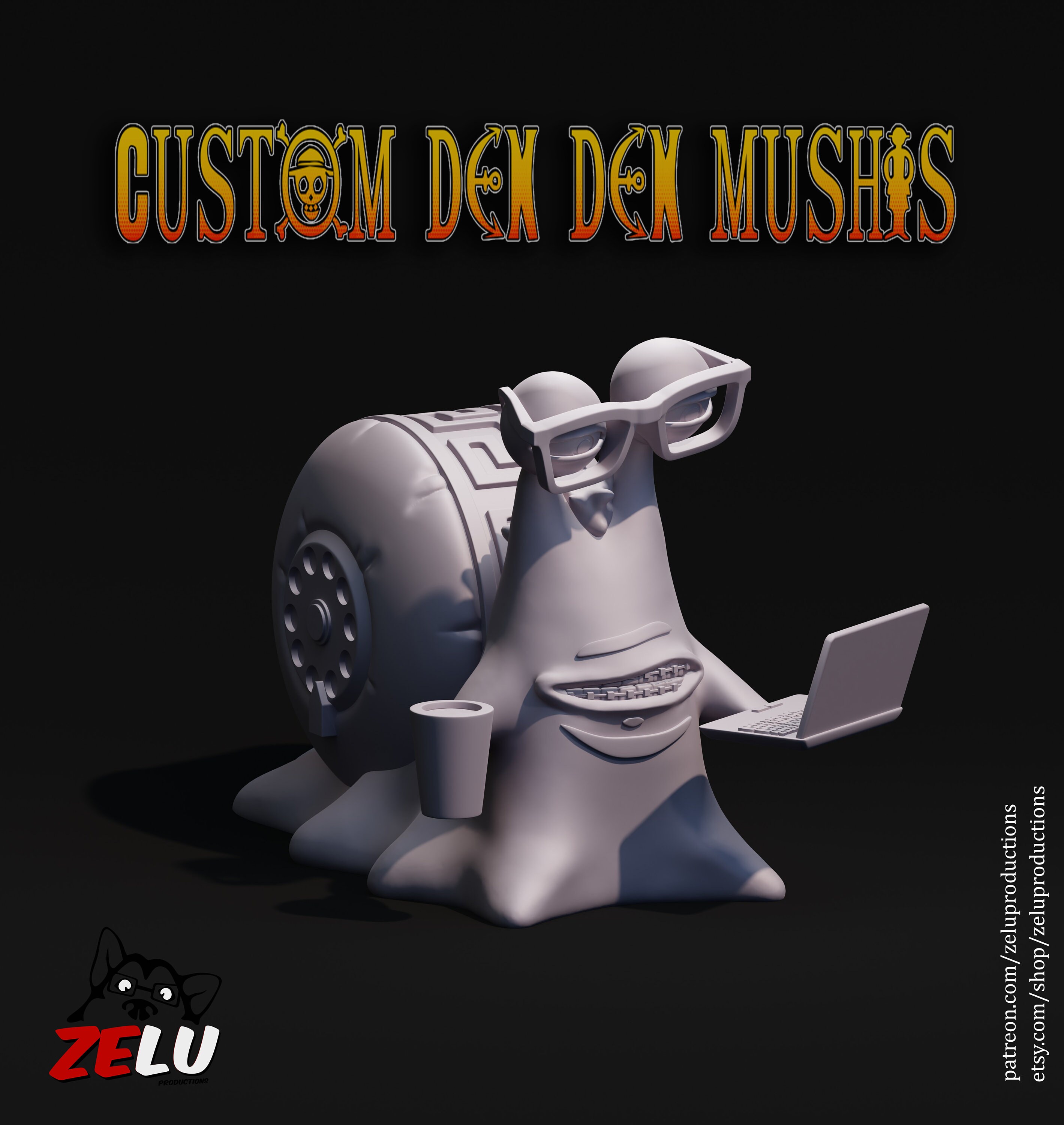 Custom Den Den Mushi .stl File for 3d Printing - Etsy
