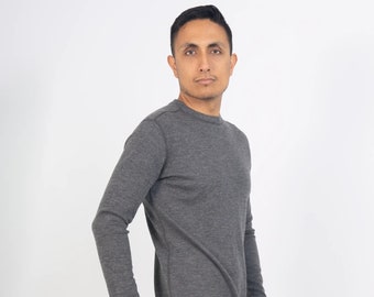 Moisture-Wicking & Ultimate Comfort Alpaca Wool Sweater Men's: Lightweight