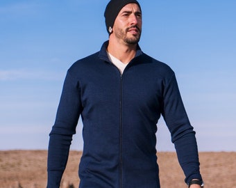 Functional & Breathable Alpaca Wool Midlayer Jacket - Men's: Full Zip