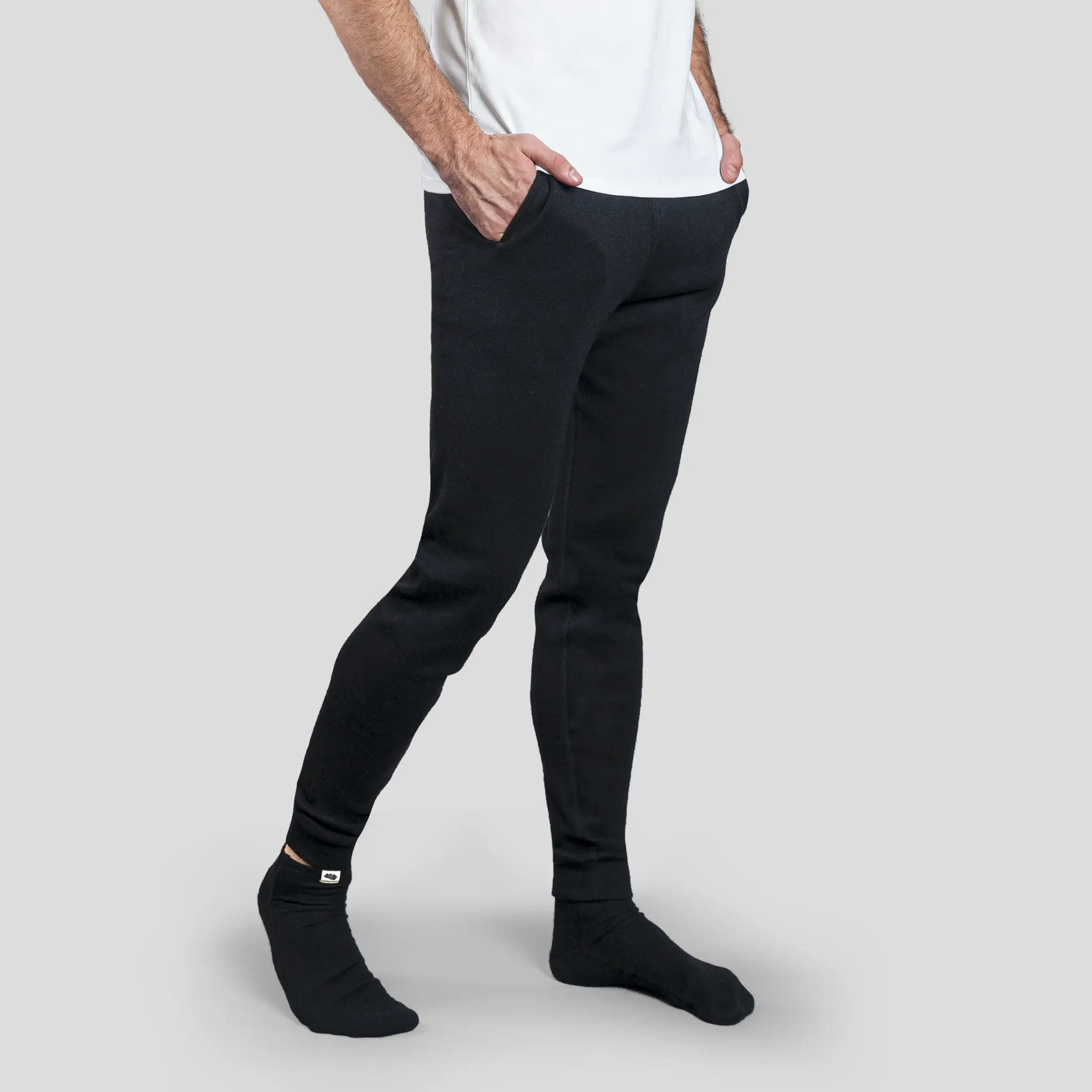 Merino Wool Sweatpants for Women Lounge Jogger Pants High Waist Thick  Sweatpants Jogger 250gsm Royal Cherry 