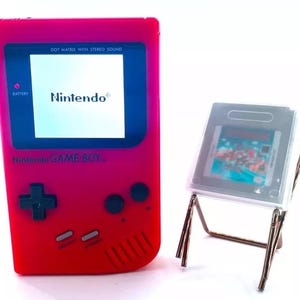 Gameboy Classic DMG Backlit Screen New Red Shell with Super Mario Land Bundle