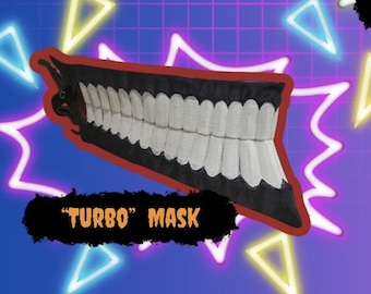 Máscara inspirada en Okarun pintada a mano - Máscara de cosplay/exhibición