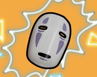 Máscara de cosplay/exhibición de espíritu sin rostro pintada a mano