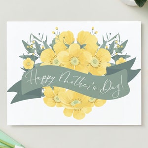 Boterbloem Moederdagkaart