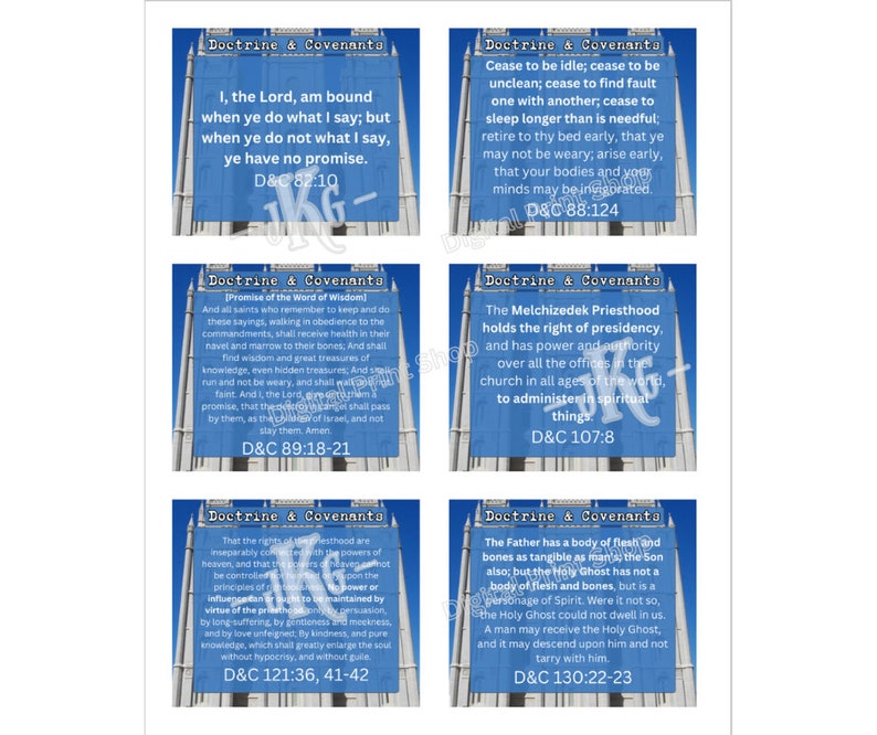 Doctrine and Covenants Scripture Mastery Set - Etsy