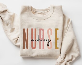 Nurse Sweatshirt, Personalized Nurse Shirt, Nurse School Graduation, Nurse Appreciation, Cute Nurse Shirt, Emergency Registered Nurse Shirt