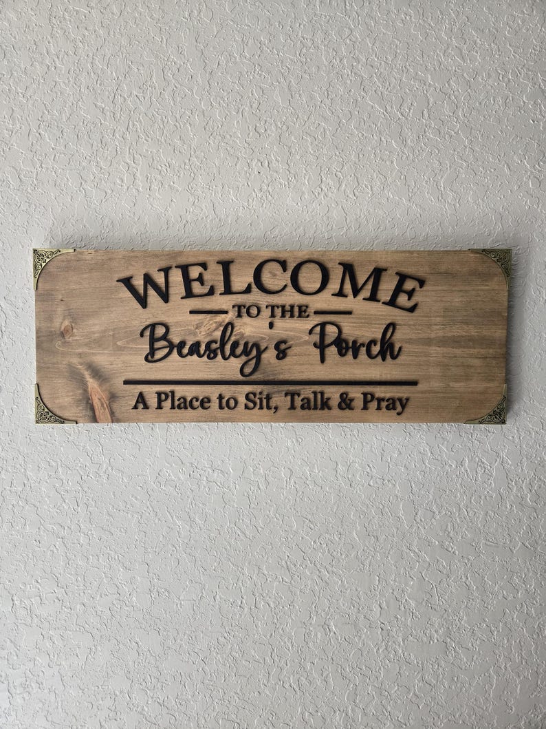 Personalized Family Porch Sign, Rustic Outdoor Wood Decor, Custom ...