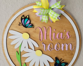 Custom Wood Baby Name Sign: Nursery Decor, Laser Cut Personalized Sign