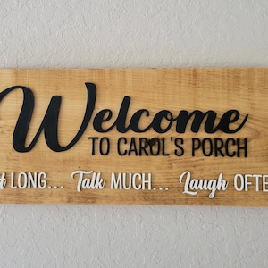 Welcome Porch Sign, Porch Sign Hanging, Porch Sign Outdoor, Custom Wood Sign, Gift Patio Sign, Porch Decor, Personalized Porch Sign