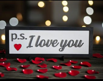 3D P.S. I Love You Sign: Valentine's Day Decor