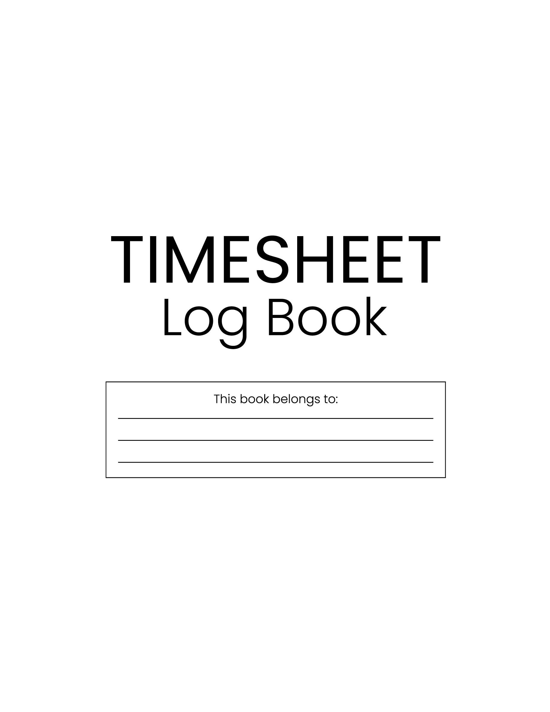 Timesheetlog Digital Planner Etsy