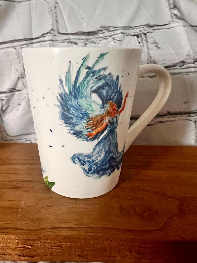 Hand-Painted Angel Mug – Customizable Ceramic Coffee Cup, Christian Gift image 6