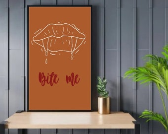 Bite Me Vampire Lips Wall Art/Print/Poster