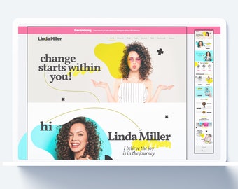 Linda Miller WordPress Theme - Elementor WordPress Custom Template - WordPress Coach Template - Feminine Design -Theme by Cubex Design