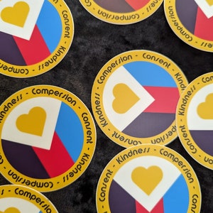 Polyamory Pride Flagge Aufkleber