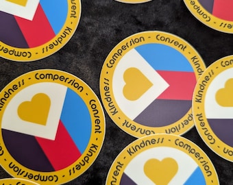 Polyamory Pride Flag Round Sticker