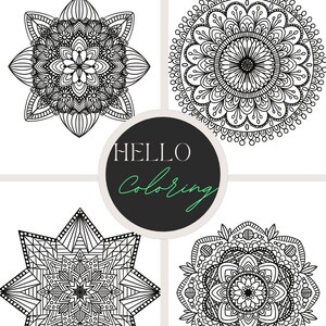 Mandala Coloring Pages For Adults 10 Printable For Instant Download PDF