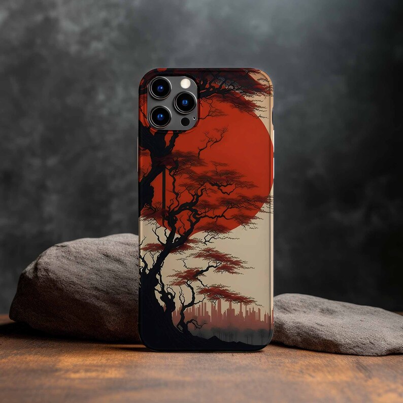 Custom Japanese Art Phone Case iPhone 16 Plus Pro Max, 15, 14, 13, 12
