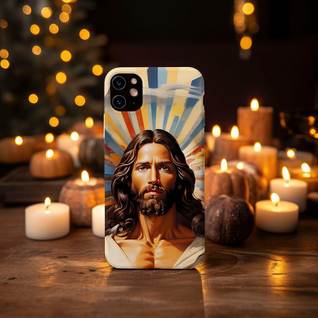 Jesus Christ Phone Case Christian Birthday Gift iPhone 15 Plus Pro Max